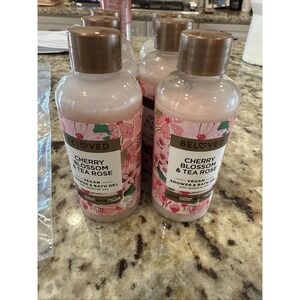 Beloved Cherry Blossom & Tea Rose Shower & Bath Gel 3.0oz- Lot Of 6. 4283